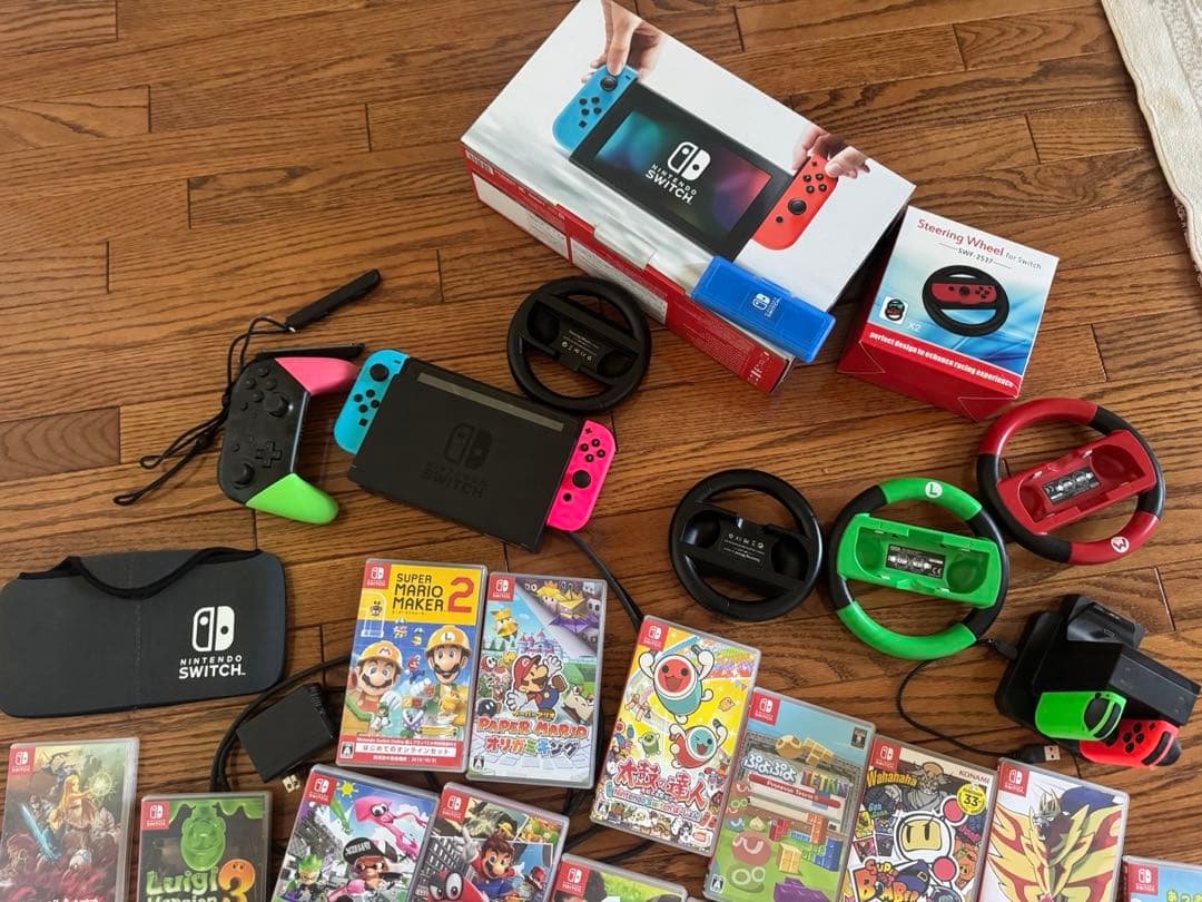 Ｙ*様 任天堂Switch ＋ソフト24本＋ハンドル＋コントローラ等　セット！