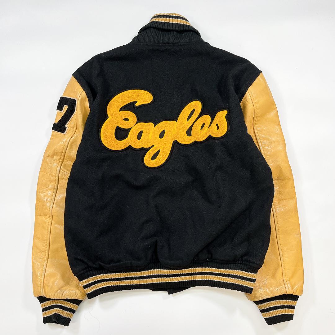 QB club カンザス大学 スタジャン ウール 本革 サイズO XL 黒