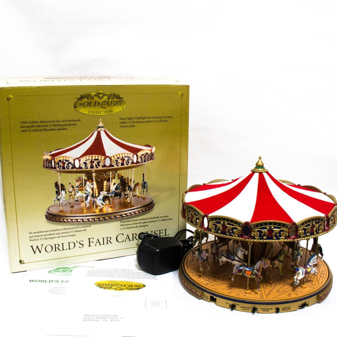 [匿名配送]ミスタークリスマス ゴールドラベル メリーゴーランド オルゴール 美品】ミスタークリスマス ゴールドラベル メリーゴーランド