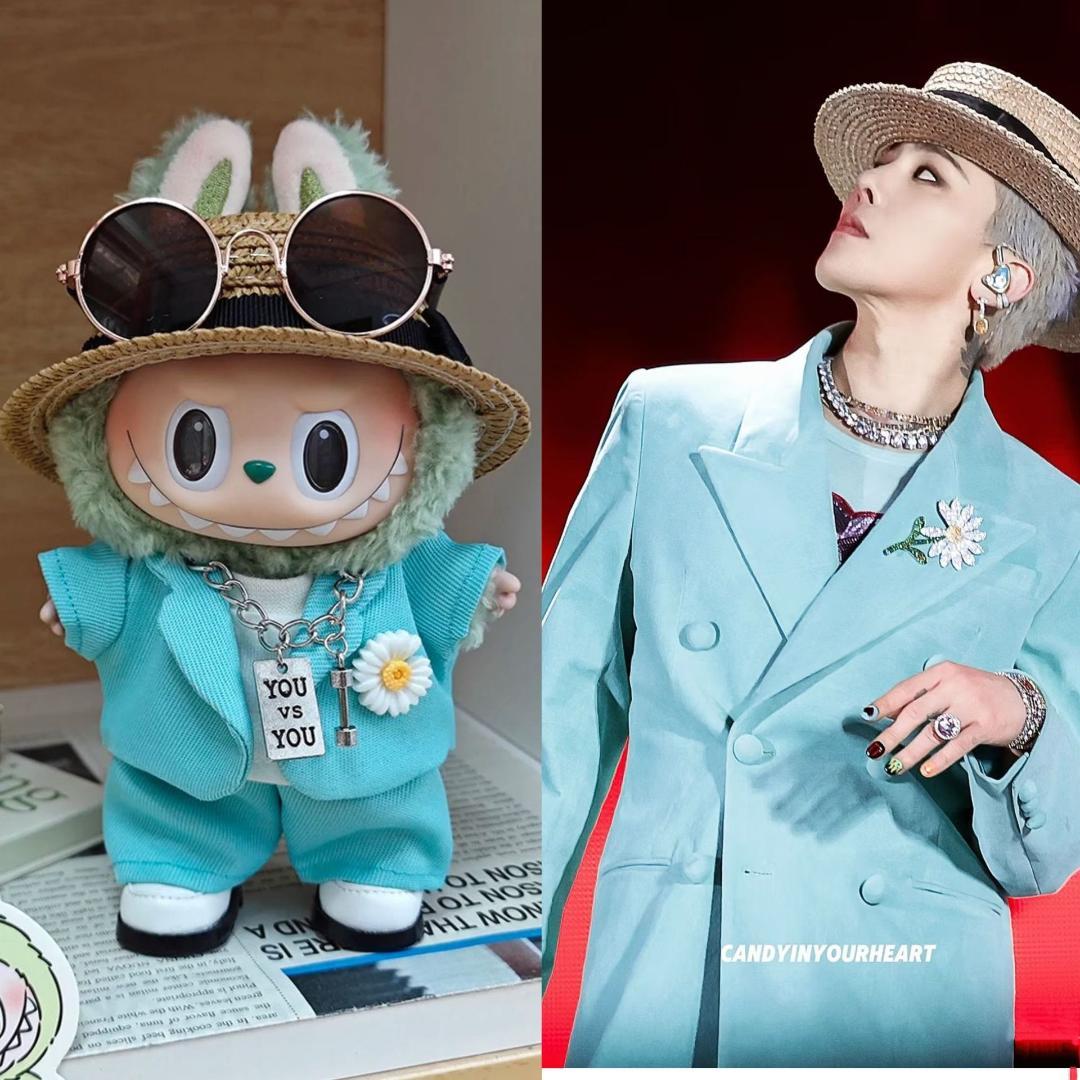 G-DRAGON ジヨン labubu ラブブ コスチューム ブルー スーツ - メルカリ