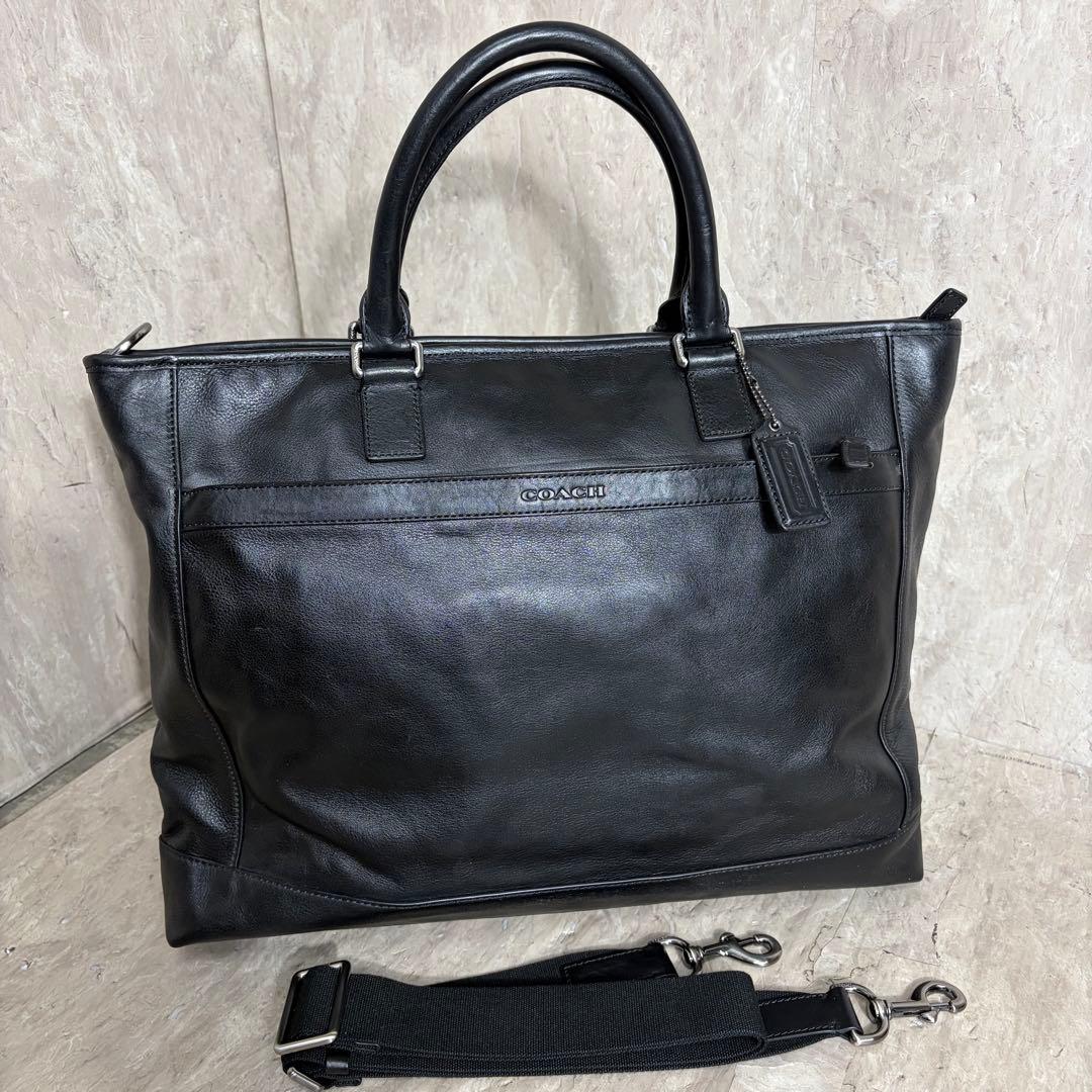 極美品 コーチ ビジネスバッグ カムデン 2way 大容量 オールレザー A4
