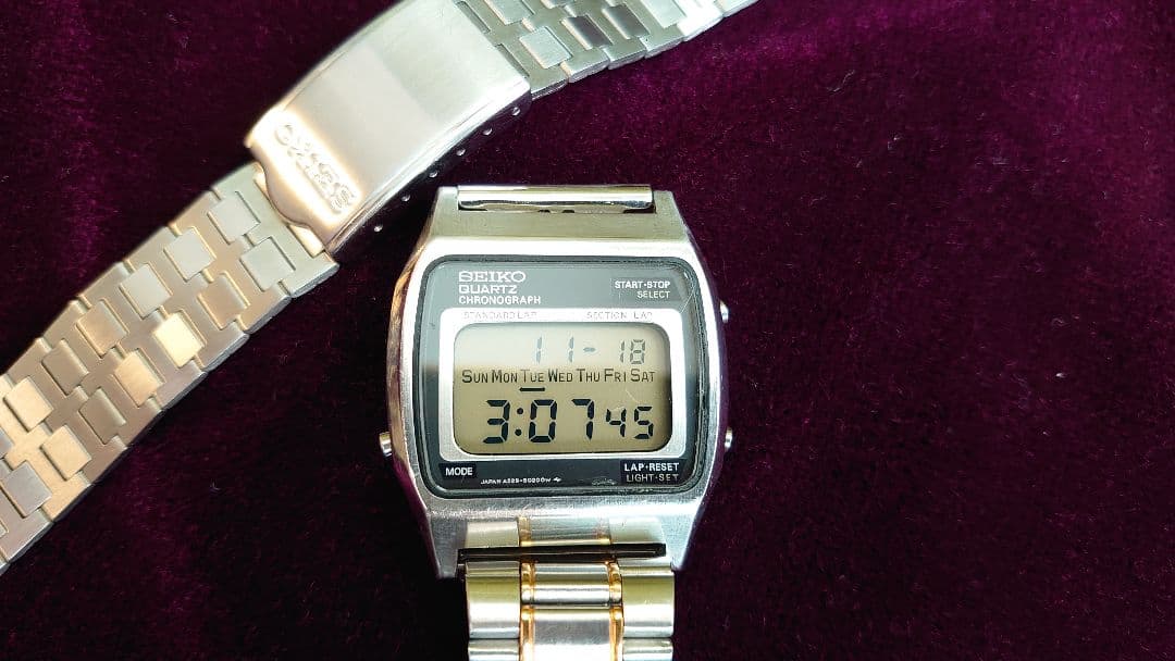稼動品 SEIKO セイコー A229-5010 デジタル 腕時計 レトロ当時物