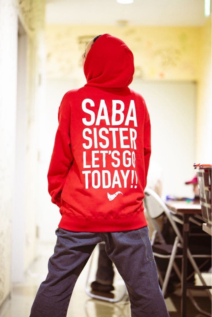 サバシスター let's go today パーカー XL赤 新品