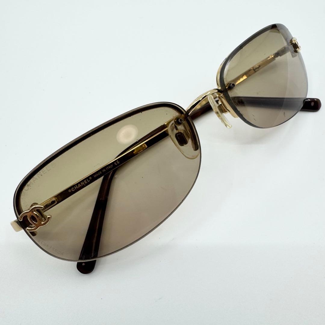 CHANEL シャネル サングラス ゴールド ココマーク ブラウン - メルカリ