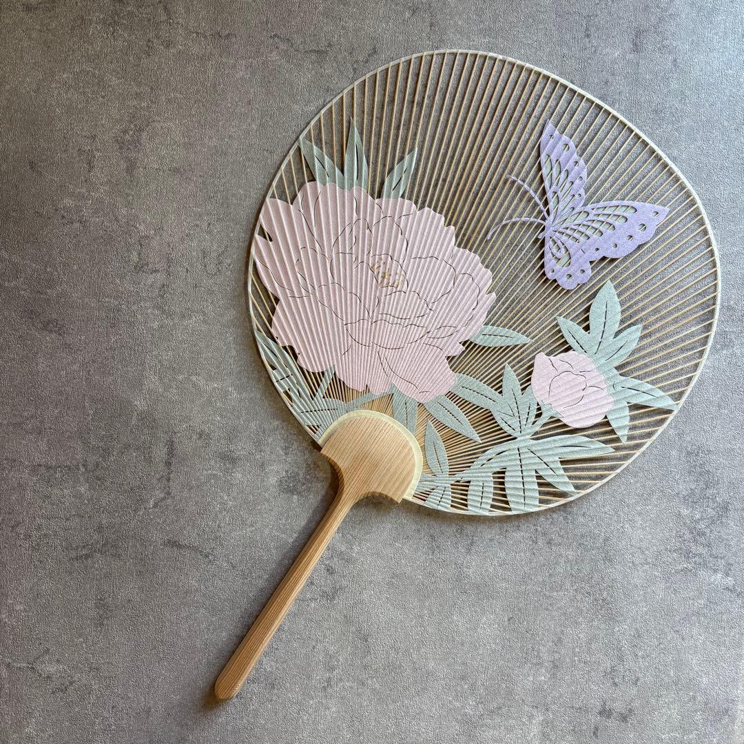 ヴァンクリーフ&アーペル 京うちわ 阿似波 特型両透うちわ 特別誂え