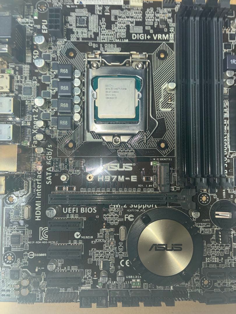 ジャンク ASUS H97M-E マザーボード Intel i7-4790 - メルカリ