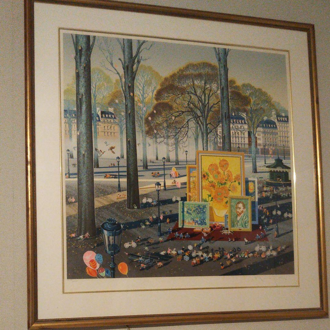 ヒロ・ヤマガタ シルクスクリーン 「コレクター・ゴッホ」 ヒロ・ヤマガタ 希少 初期作品 限定295部 シルクスクリーン 美術館Ⅱ