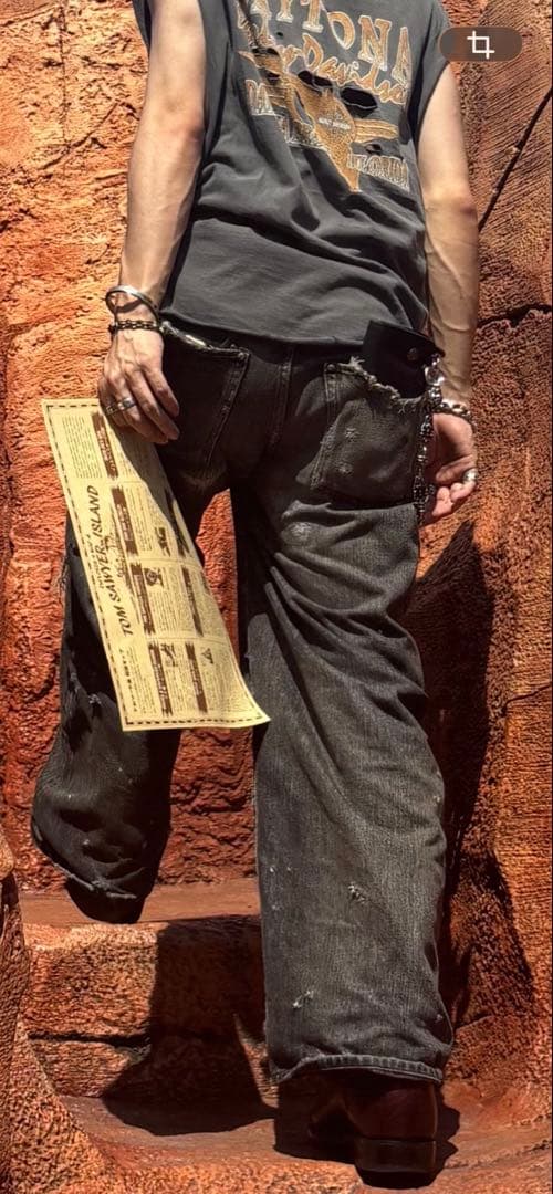 進藤大輝様専用TSY RIPPED WIDE STRAIGHT BLACK - メルカリ