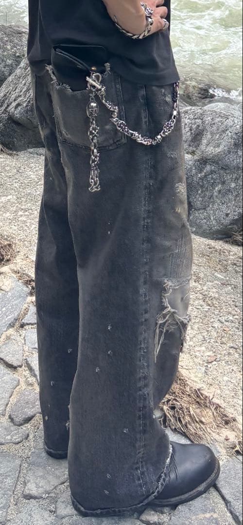 進藤大輝様専用TSY RIPPED WIDE STRAIGHT BLACK - メルカリ