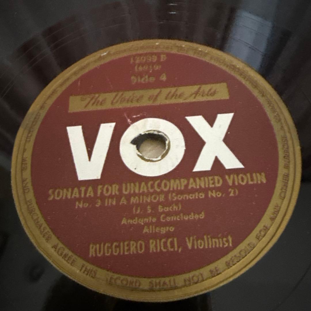 SP米2枚組 RUGGIERO RICCIバッハ無伴奏violin sonata - メルカリ