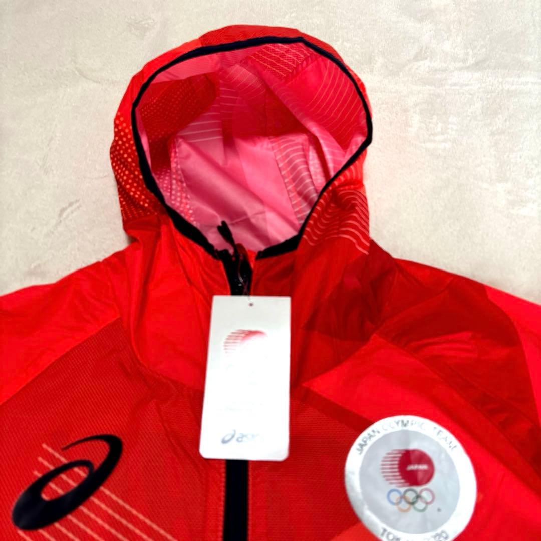 ASICS アシックス ウインドジャケット サンライズ レッド L 東京2020