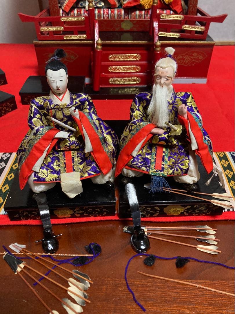 まこちゃん様専用‼️希少➀【木製雛御殿】②【芥子雛】親王・内親王・十