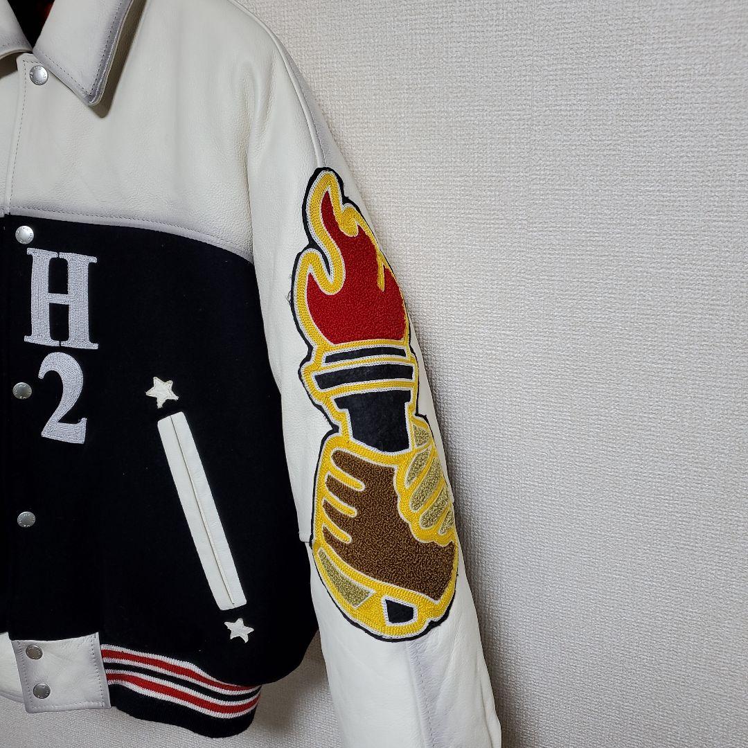 新品】H2 HERON PRESTON H&M レザースタジャン - メルカリ