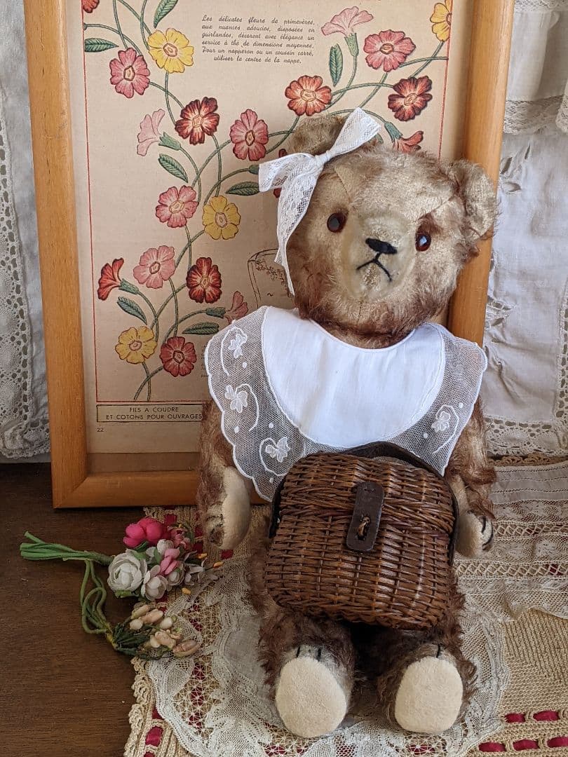 h】アンティークベア アンティークテディベア ハーマン - メルカリ