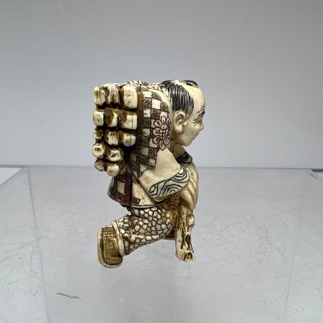 極上 人物 根付 タサオ 14g 東里8-0109☆2F S115594101 オ