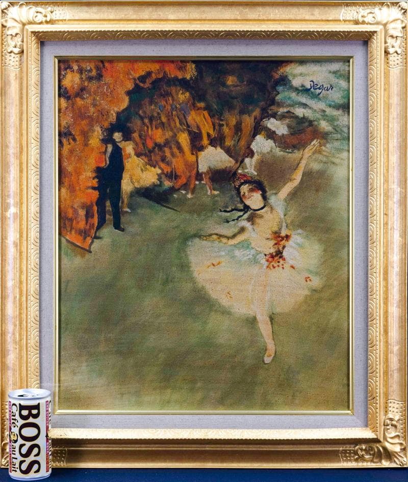 奥谷博「アーティチョクと赤ピーマン」油彩画 1989年 日動画廊シール付き