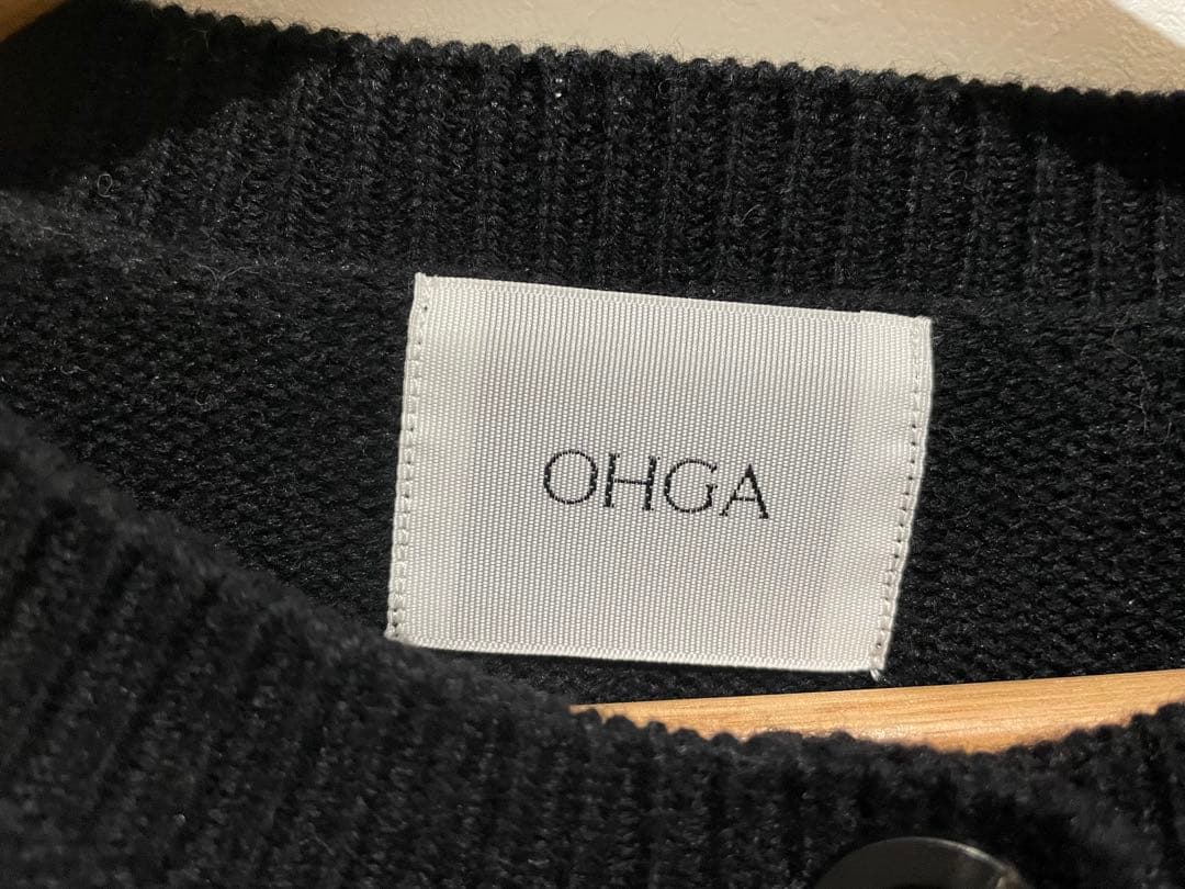 OHGA ぺプラムニットカーディガン
