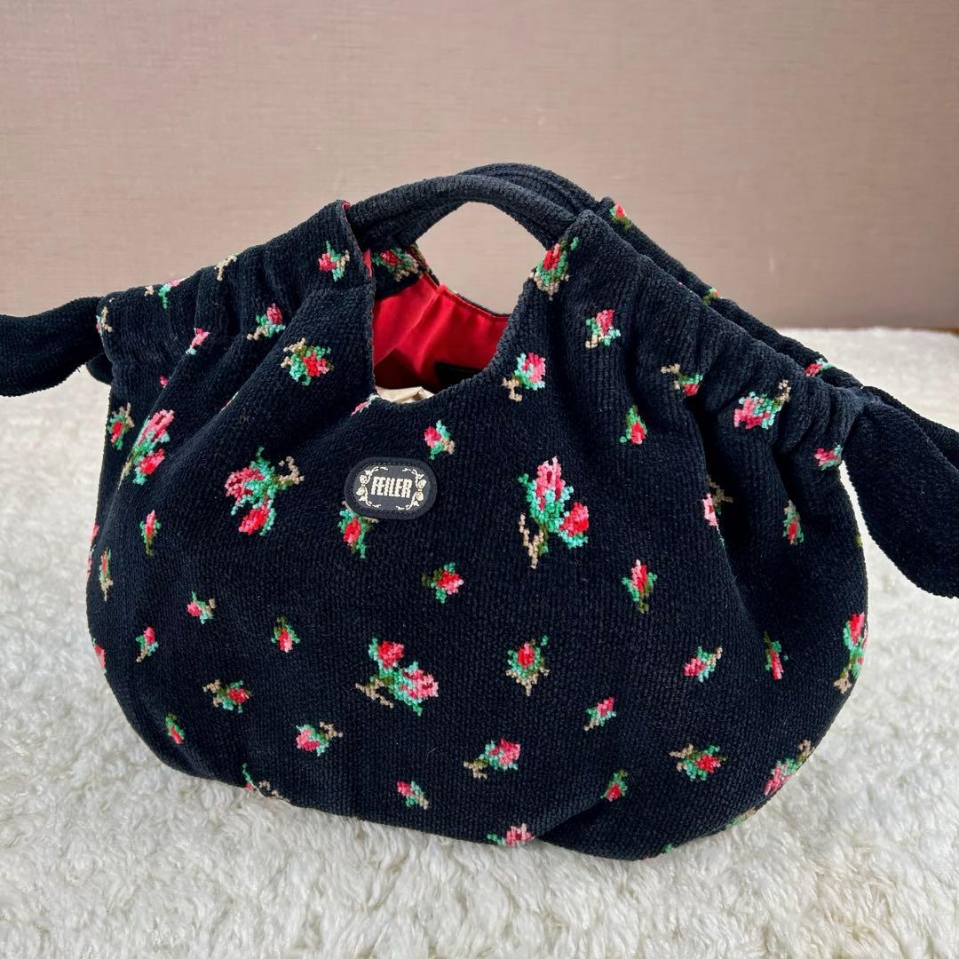 美品✨ フェイラー リアローズバッグ リボン シュニール織り