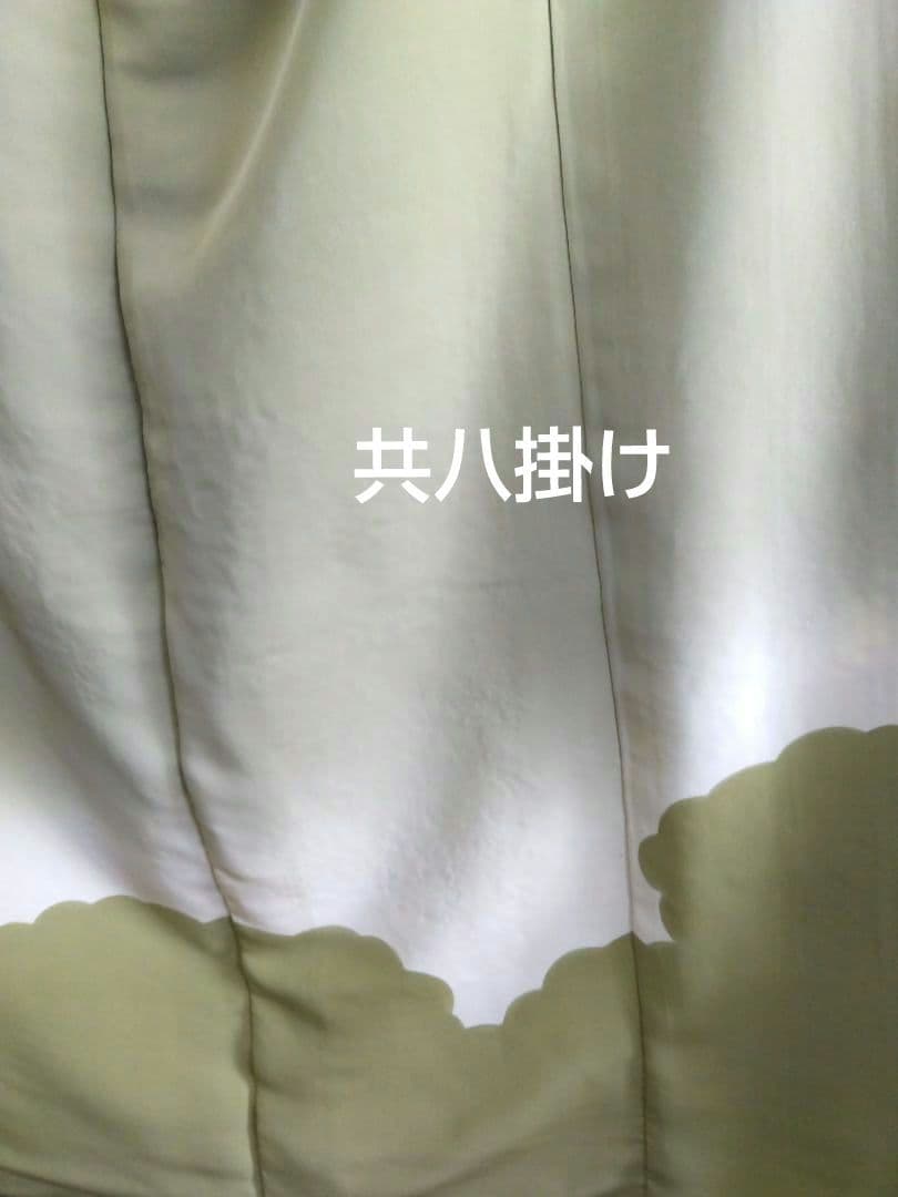 T-293 色留袖 寿光織 樹木 風景 袷 三ツ紋 暈し 金銀糸 美品 - 着物