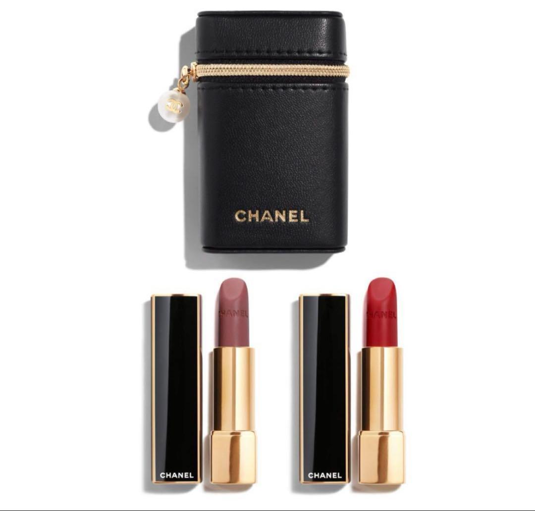 CHANEL リップケース　リップポーチ 新品 シャネル CHANEL リップケースポーチ ブラック 口紅入れ チェーン