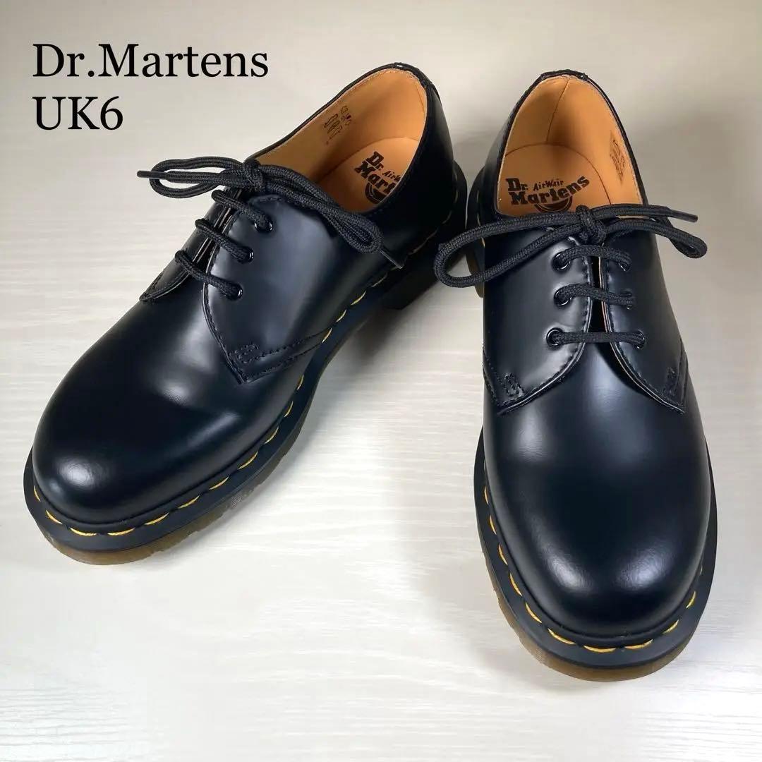 極美品 ドクターマーチン ローカットブーツ 3ホール 10085 UK6 本革