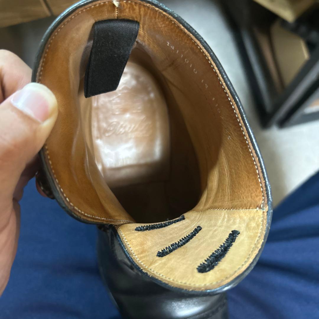 大塚製靴 ボタンブーツ 矢筈コバ ピッチドヒール 25.0cm EE フック付き