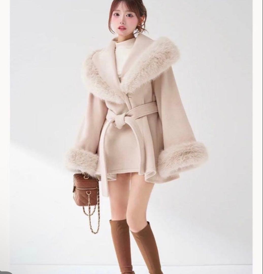 Darich ウエストベルトプリンセスラインコート ピンク - メルカリ