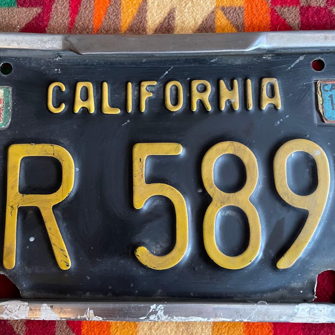 希少！OLD 黒カリフォルニア州ナンバープレート実物 アメリカ