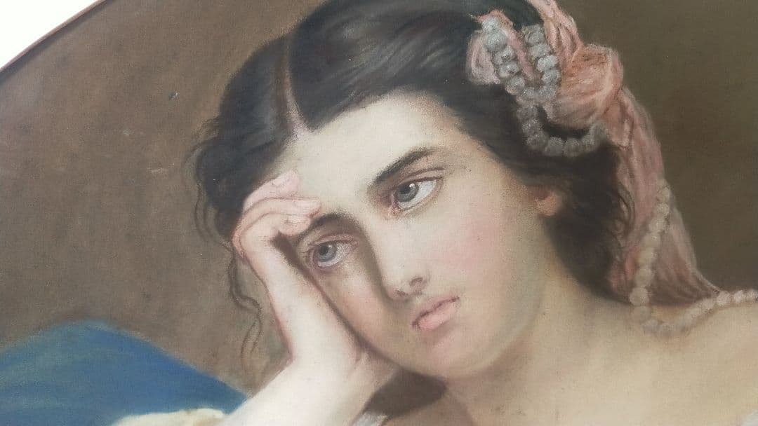 19世紀 パステル美人画