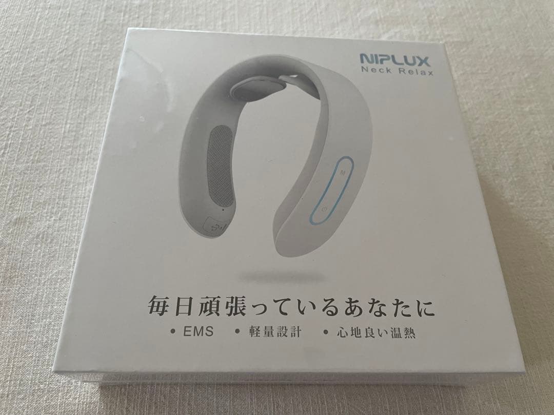 【新品未使用】NIPLUX NECK RELAX マッサージ器 NIPLUX NECK RELAX【自宅でプロ級】ネックEMSケア 温熱×低周波EMSで首