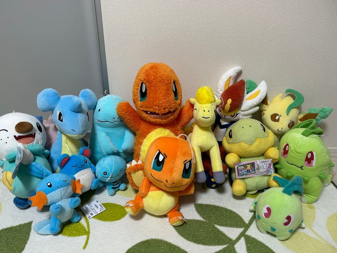 ポケモン ぬいぐるみ 炎・水・草タイプ全14体セット - メルカリ