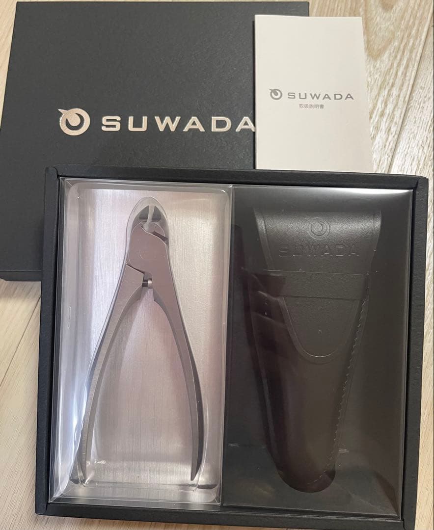 SUWADA Classic.Lステンレス製爪切り レザーケース付き SUWADA つめ切り/クラシックL/専用本革ケース付きギフト/諏訪田製作所
