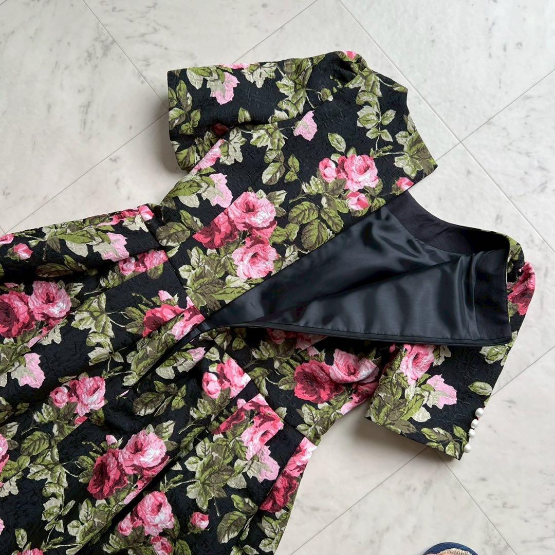 定価5万 M'S GRACY 23AW ローズプリントジャガードワンピース - メルカリ