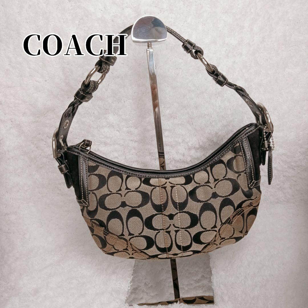 【希少】OLD COACH ワンショルダー シグネチャー COACH（コーチ） 《クーポン配布中》コーチ ショルダーバッグ