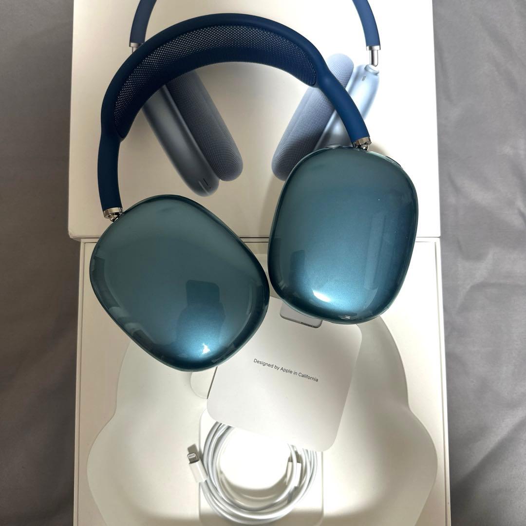 Apple AirPods Max ワイヤレスヘッドホン ブルー Amazon.com: Apple AirPods Max Wireless Over-Ear Headphones, Active
