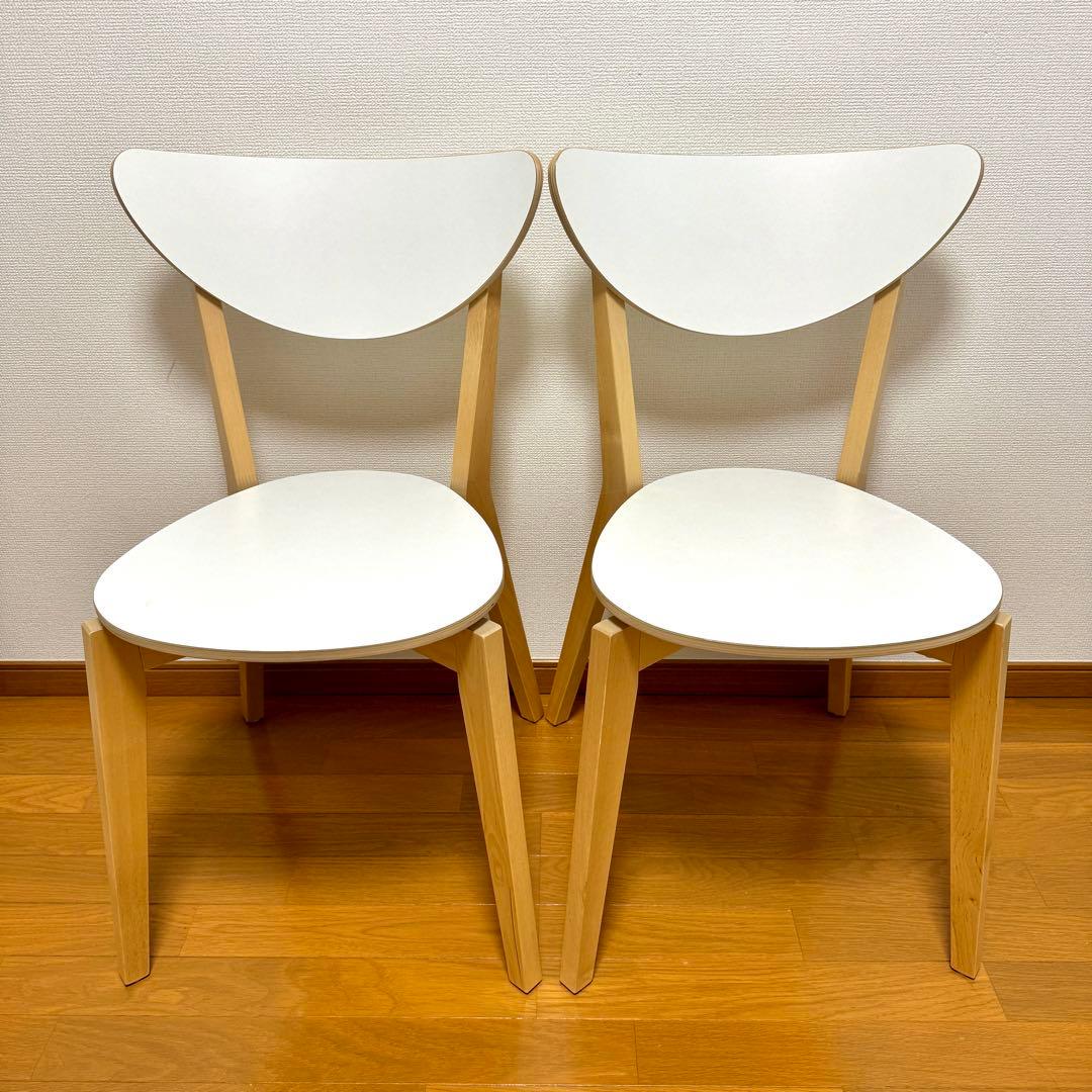 極美品】IKEA ホワイトダイニングチェア NORDMYRA ノールドミーラ