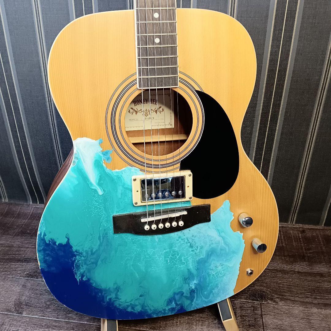 MARINE マリブ風 エレアコ ギター カスタム CUSTOM ナチュラル