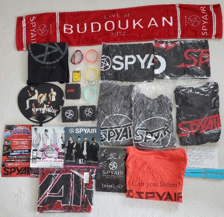 SPYAIR インディーズ含むグッズまとめ売り うちわ、タオル、Tシャツ