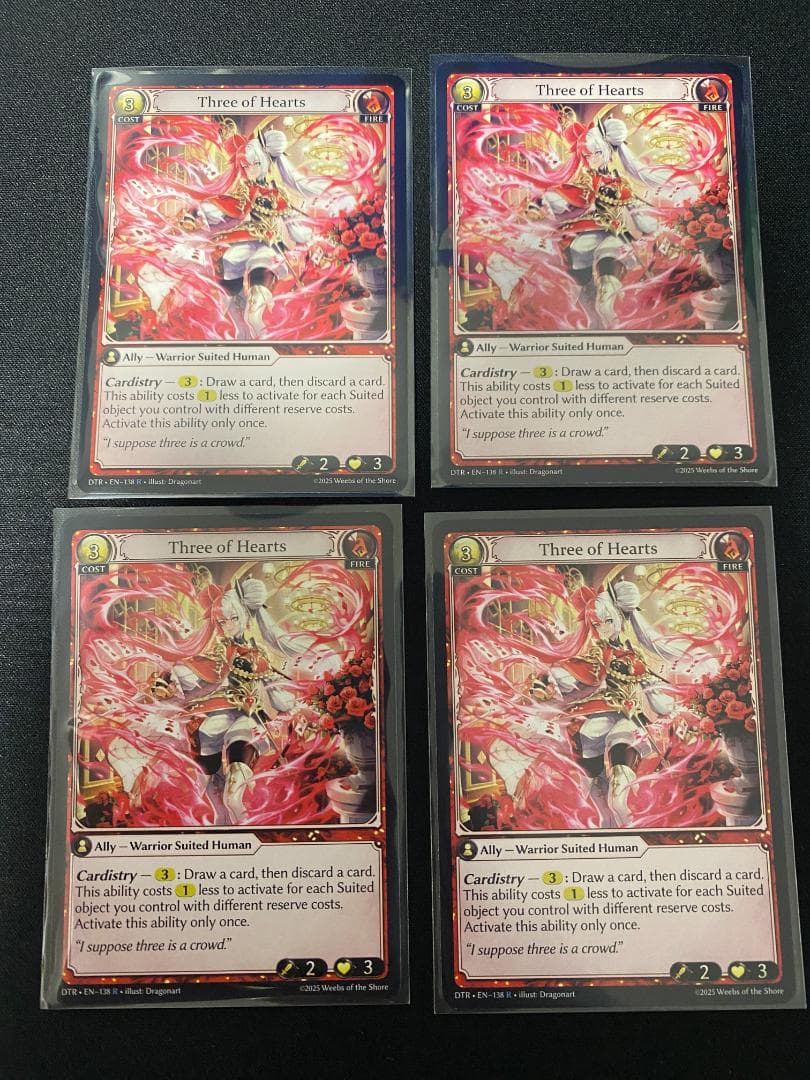 Grand Archive Three of Hearts 4枚セット - メルカリ