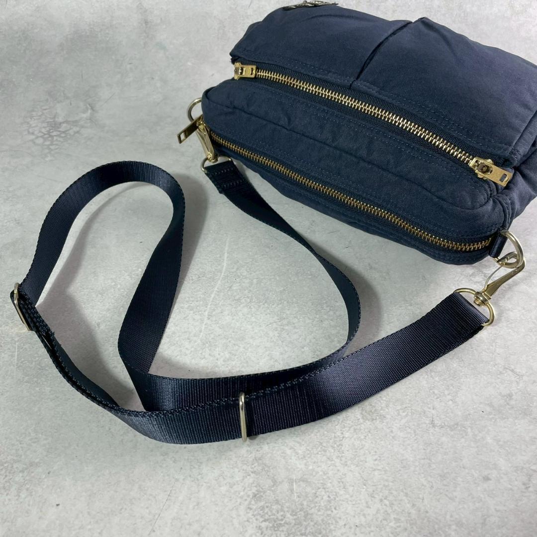 極美品✨ポーター ボディバッグ ドラフト ネイビー ショルダーバッグ
