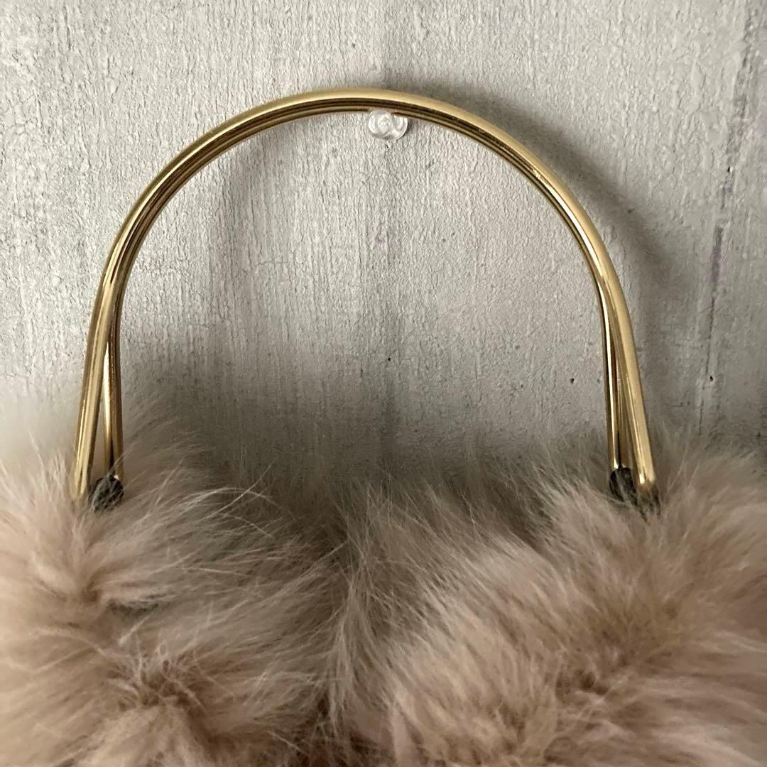 VIOLAd'ORO（ヴィオラドーロ） フォックスファーバッグ ゴールド