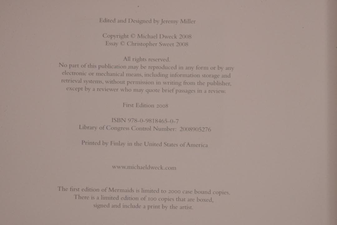 【Mermaids：Michael Dweck】 ★★大幅に値下げしました