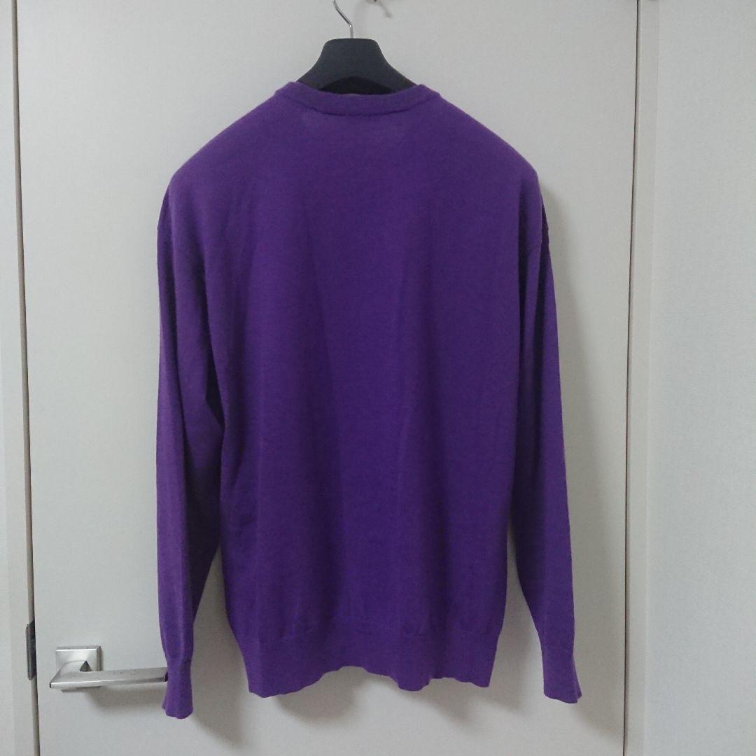 cash&barbaウーステッドカシミヤ 150 クルーネックPurple1 - メルカリ