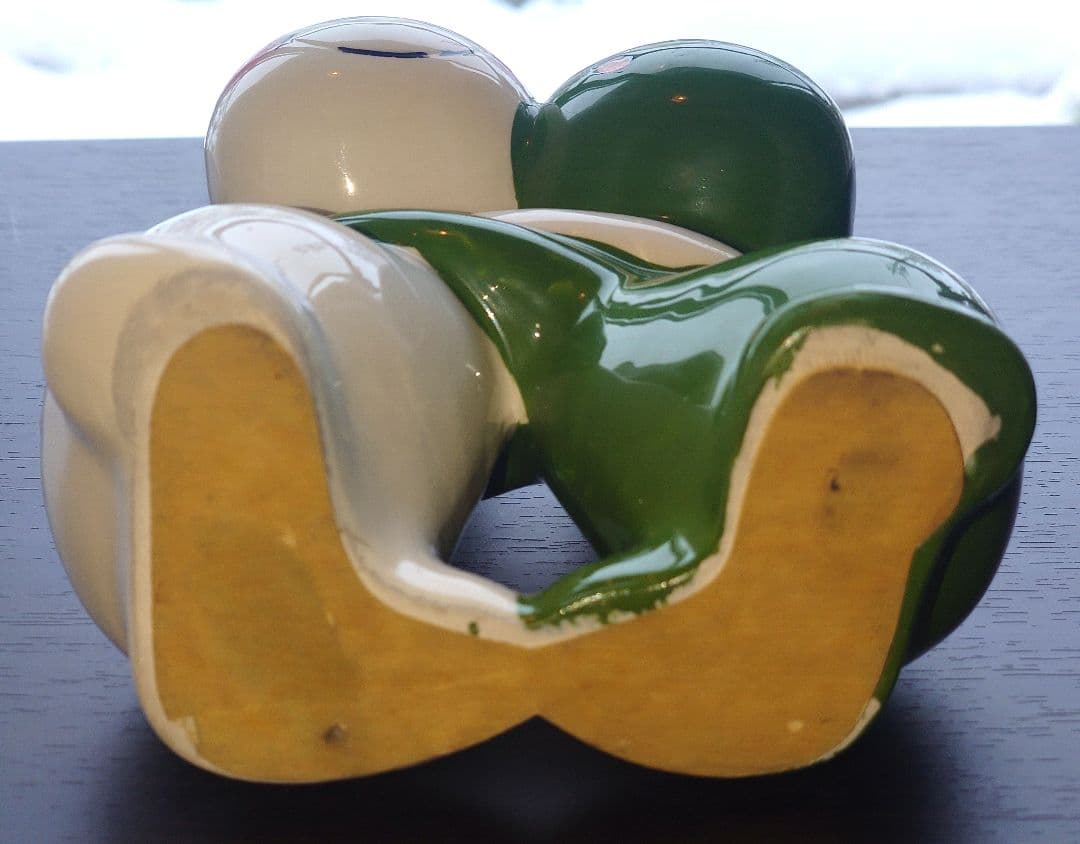 主観 無版権 ムーミン ＆ノンノン 陶器貯金箱 ネット検索しても唯一無