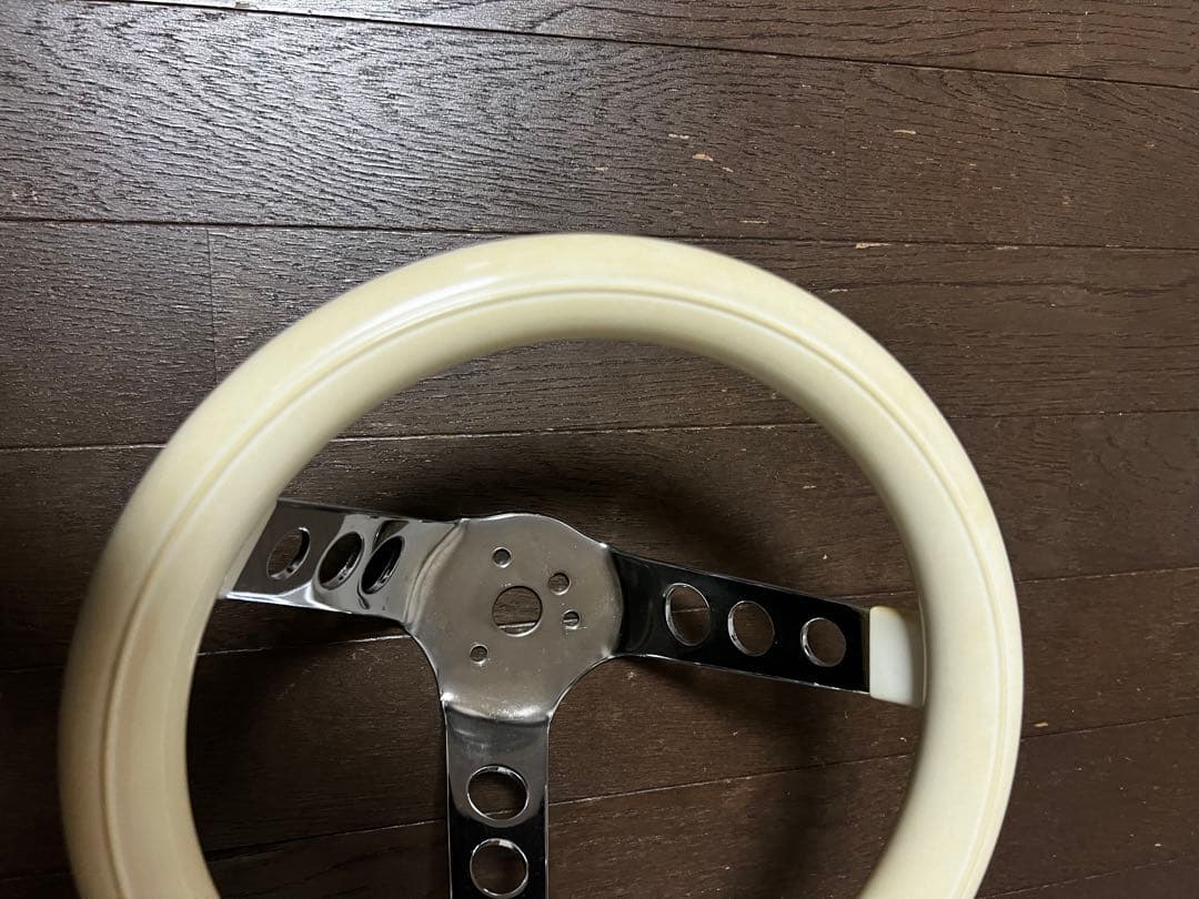 当時物ムーンアイズ グラントステアリング ホワイト ジャンク 250mm