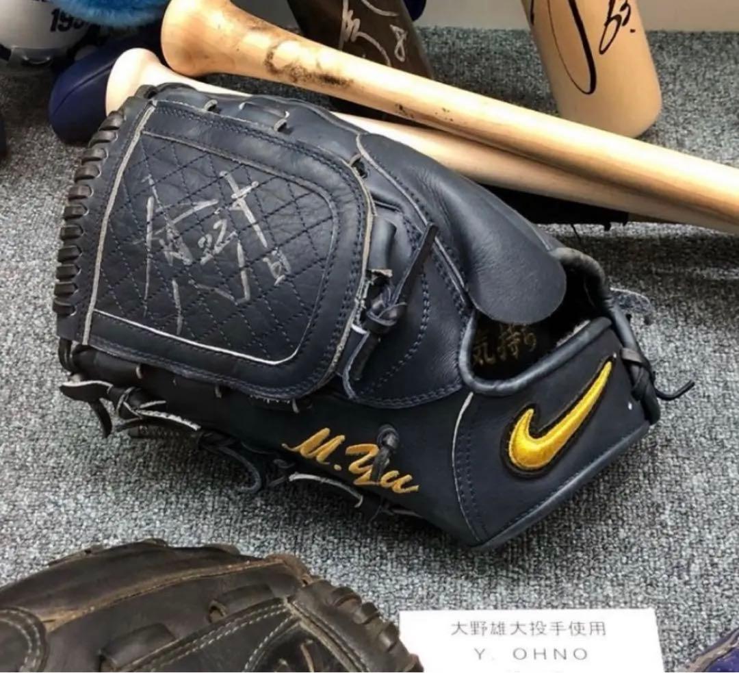 激レア 大野雄大 実使用 支給 ナイキ NIKE グローブ グラブ 硬式