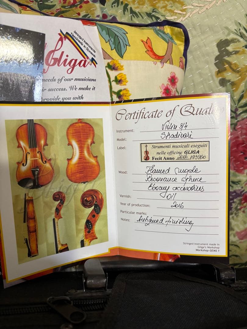 良響】 グリガ Gliga バイオリン 3/4 付属品セット - メルカリ