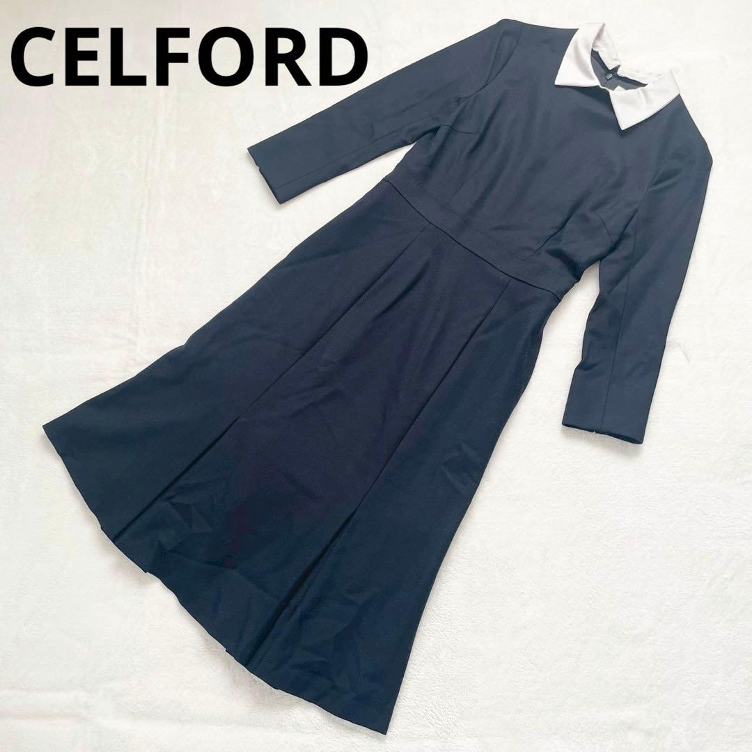 ☆美品☆セルフォード ワンピース ネイビー 白襟 34 - メルカリ