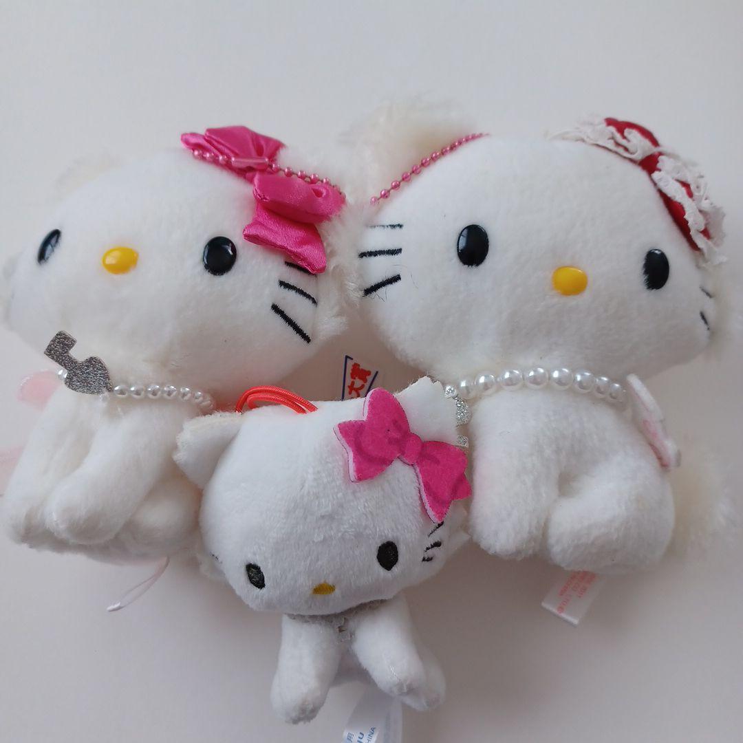 チャーミーキティ ぬいぐるみ マスコット 3個 サンリオ レトロ 当時物
