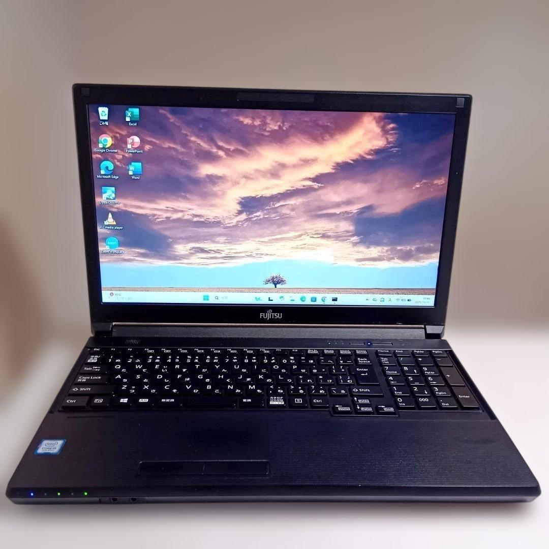 即日発送！すぐ使えるライフブック/第8世代i5/大容量512GB/DVDドライブ